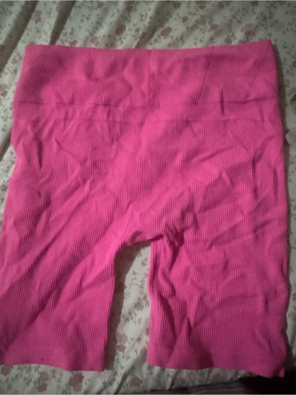 Aeropostale Ribbed Hot Pink High-Rise Bike Shorts
